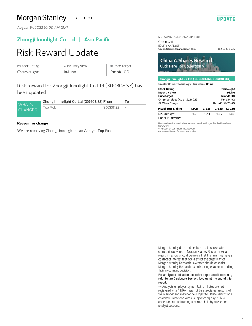 300308.SZ-Morgan Stanley-Zhongji Innolight Co Ltd Risk Reward Update-97963837300308.SZ-Morgan Stanley-Zhongji Innolight Co Ltd Risk Reward Update-97963837_1.png